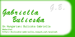 gabriella bulicska business card